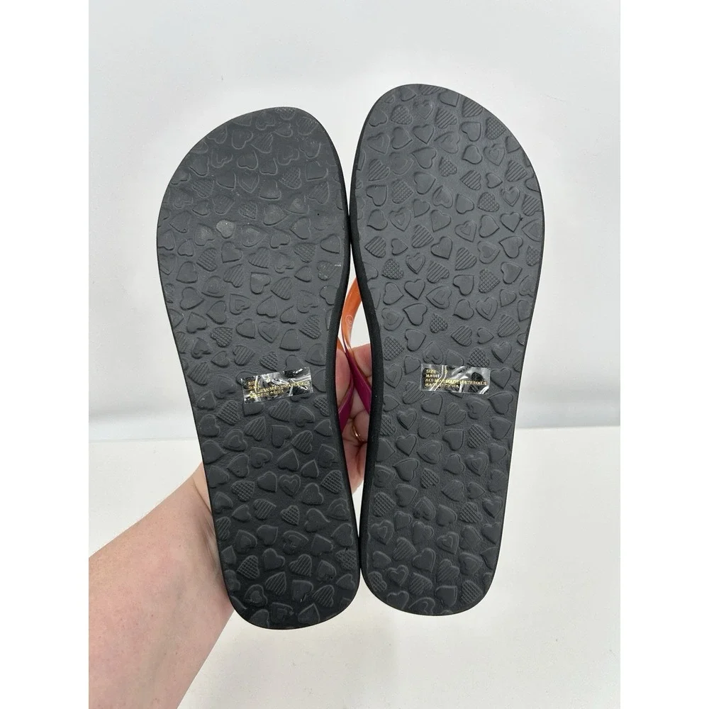 Brighton Womens Maui Flower Orchid Flip Flop Sandals Beach Summer Thong Tropical